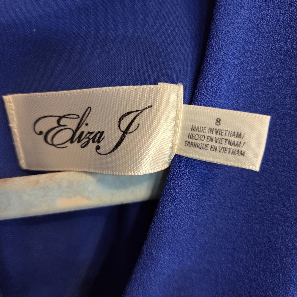 Eliza J Size 8 Elegant Blue Dress - Picture 2 of 9